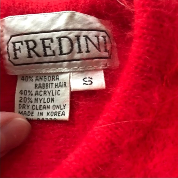 Super Soft, Vintage, Fuzzy Red Sweater - Picture 4 of 4